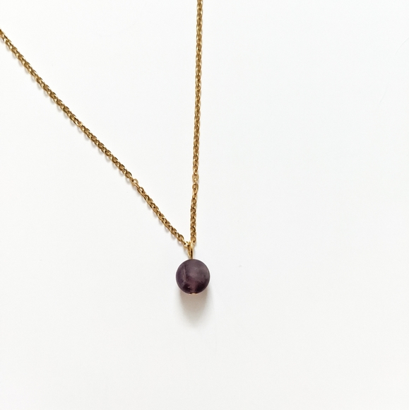 Amethyst February Birthstone Gold-Plated Necklace - Picture 4 of 7
